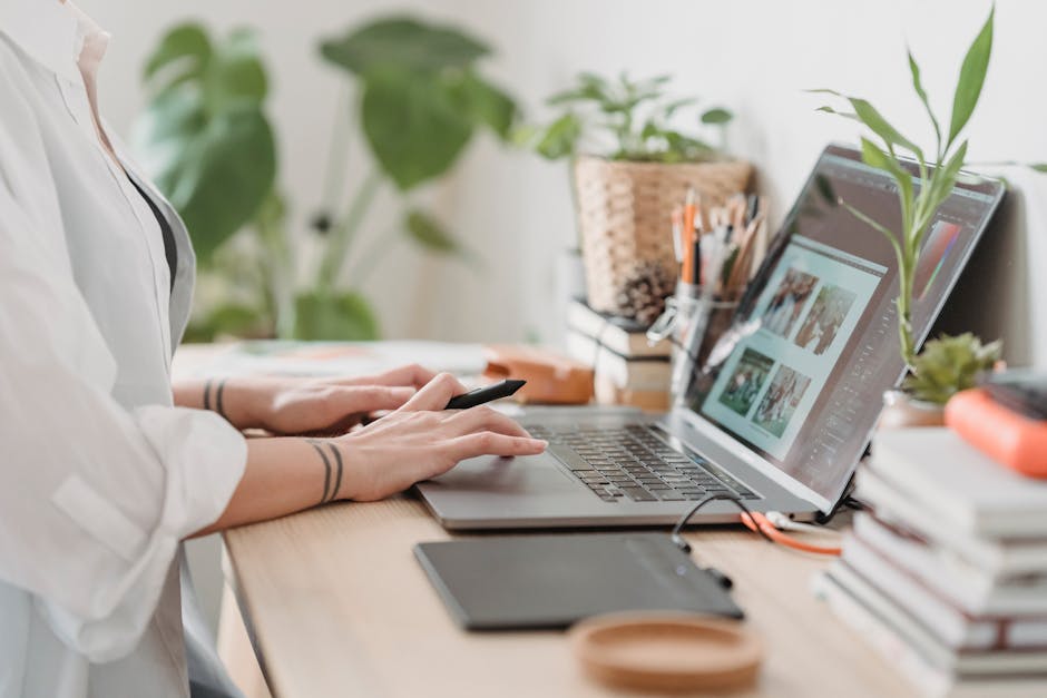 a lady using laptop, offering digital marketing services near me to help business grow online.